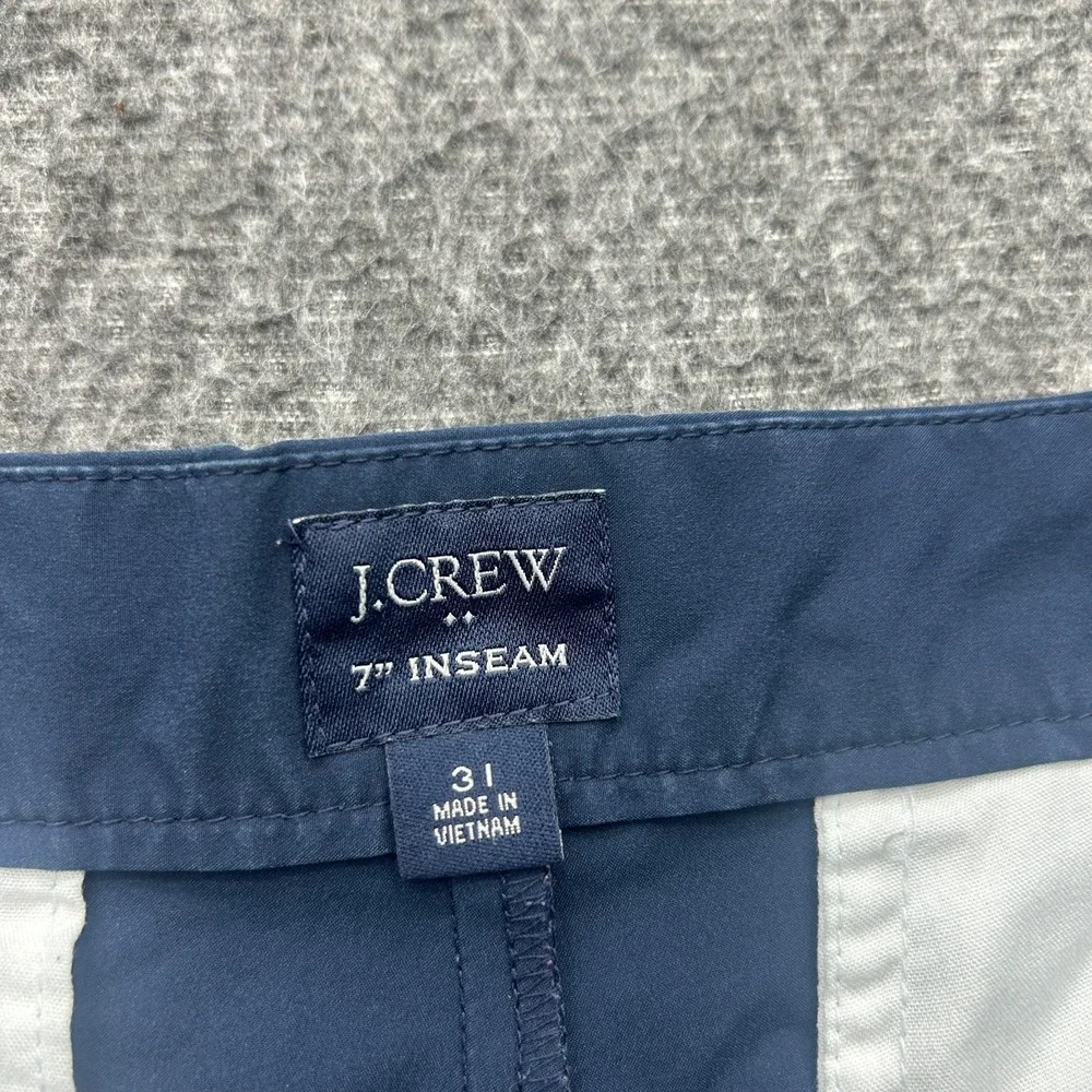 J.Crew Mens Shorts Blue Size 31 Chino Short 7 Inch Inseam Polyester